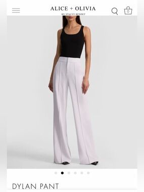 Alice + Olivia Dylan Women's Wide-Leg Pants in White